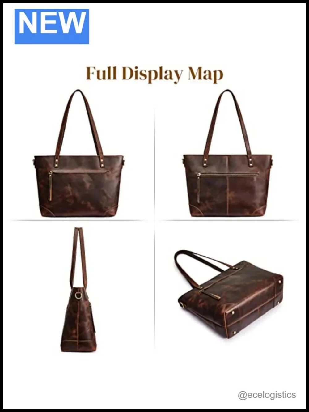 Genuine Leather Tote Bag Crossbody Handbag Ladies Purse